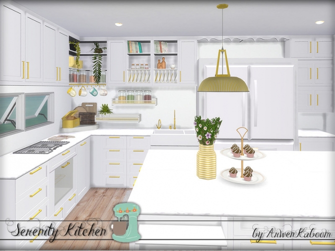 Simsational Designs: Essa Kitchen - Modern Kitchen Set with 14 New