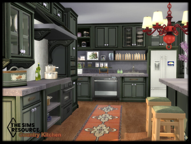 Simsational Designs: Essa Kitchen - Modern Kitchen Set with 14 New