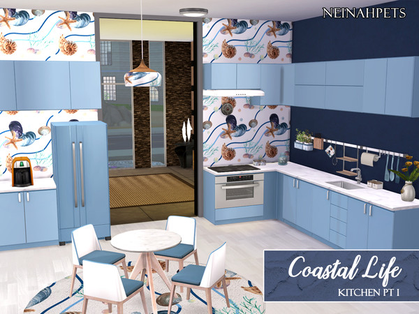 Simsational Designs: Essa Kitchen - Modern Kitchen Set with 14 New