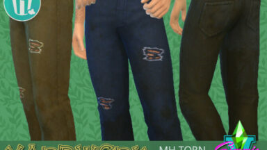 Yardwork BG Torn Jeans By SimmieV At TSR Lana CC Finds