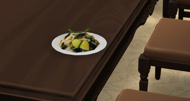 Lemon & Asparagus Farfalle Custom Recipe by Mod The Sims 4