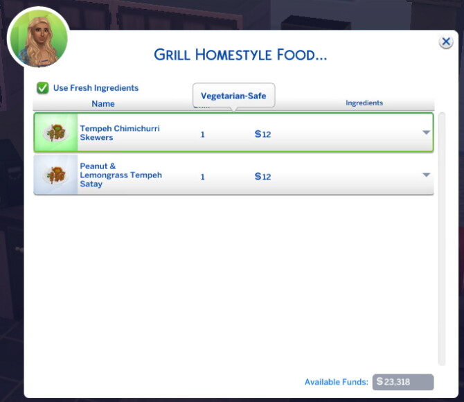 empeh Chimichurri Skewers New Custom Recipe at Mod The Sims 4
