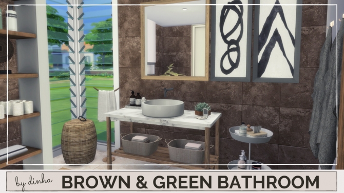 BROWN & GREEN BATHROOM by Dinha Gamer