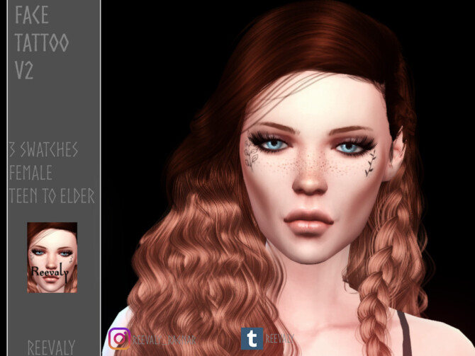 Face Tattoos  Sims 4 Mod Download Free