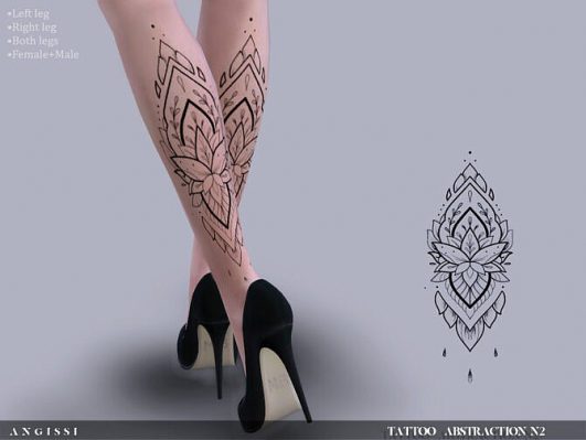 Popular Abstraction N2 Tattoo By Angissi By Tsr Lana Cc Finds