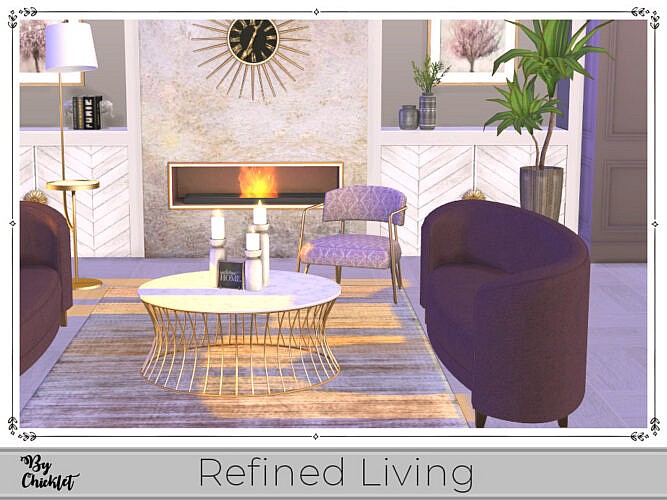 Refined Living Sitting Room by Chicklet by TSR