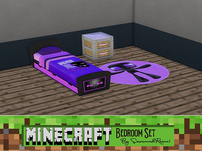 Minecraft Bedroom Set by SavannahRaine by Mod The Sims 4