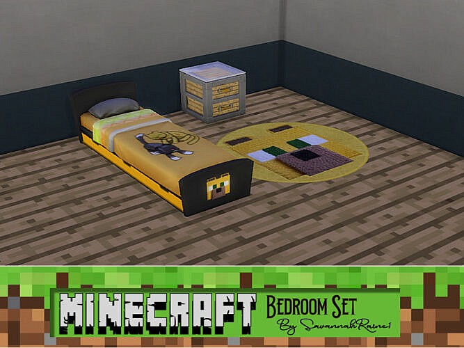 Minecraft Bedroom Set by SavannahRaine by Mod The Sims 4