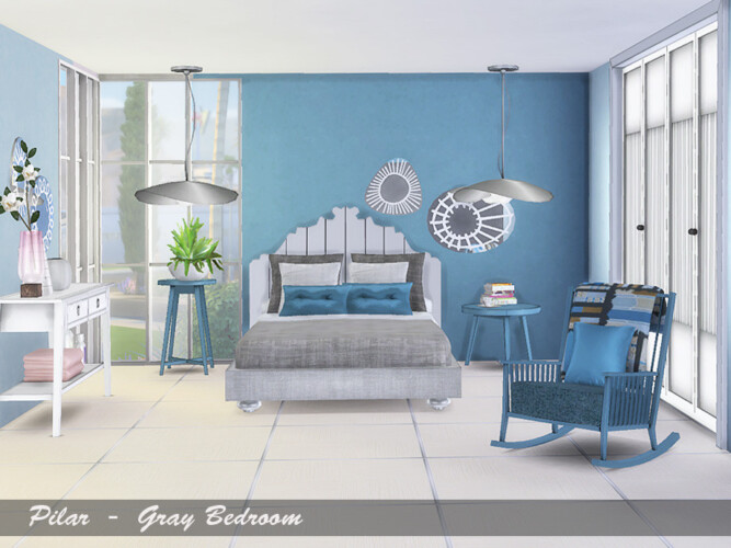 Gray Bedroom by Pilar at TSR