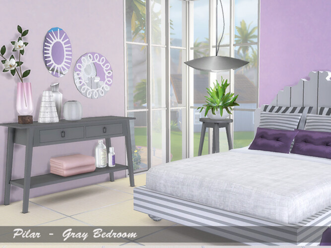 Gray Bedroom by Pilar at TSR