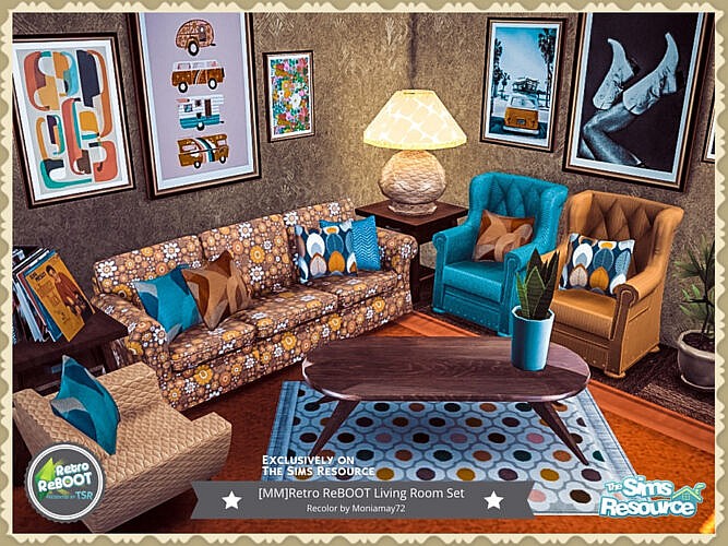 Retro Living Room Set by Moniamay72 by TSR