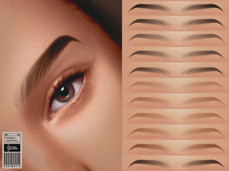 Most Downloaded Soft Angled Eyebrows No 29 by cosimetic by TSR Lana 