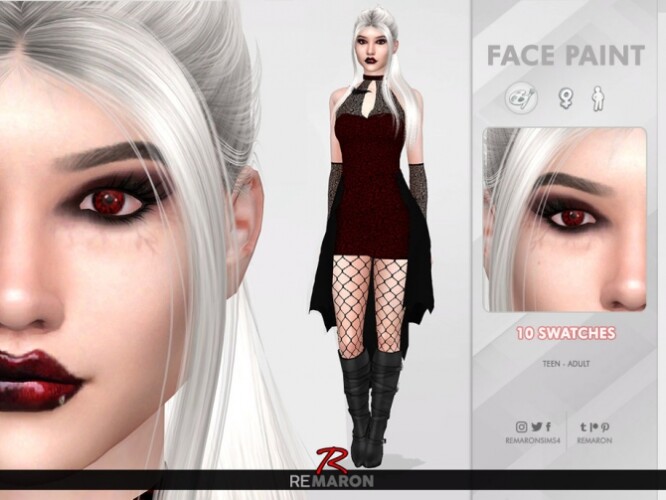 Halloween Vampire Face Paint by remaron by TSR