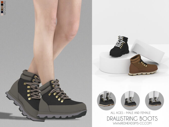 Get Free - DRAWSTRING BOOTS by REDHEADSIMS - Lana CC Finds