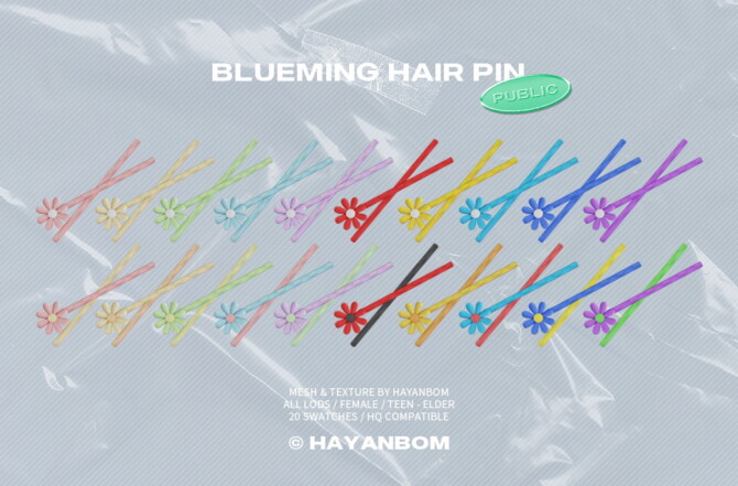 BLUEMING HAIR PIN by Hayanbom