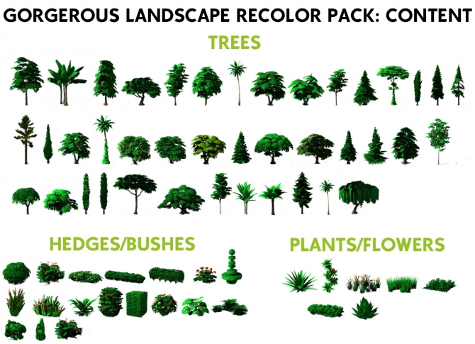 Gorgerous landscape Recolor pack by iSandor by Mod The Sims