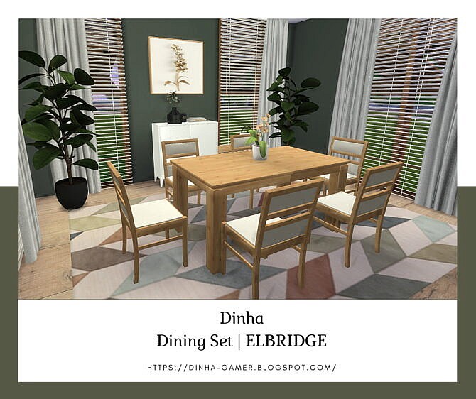 Dining Set ELBRIDGE (P) by Dinha Gamer