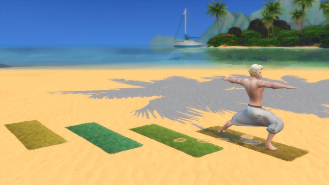 Braided Palm Leaf Yoga Mat by Serinion by Mod The Sims