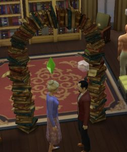 Librarians in Love Wedding Arch Bookcase by Leniad by Mod The Sims