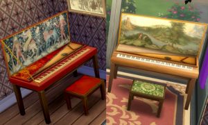 Medieval/Renaissance Style Piano by Esmeralda by Mod The Sims
