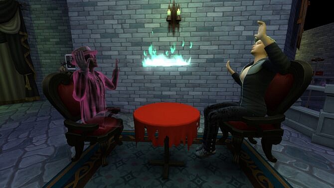 Torn Seance Table for paranormal Seance by Serinion by Mod The Sims 4