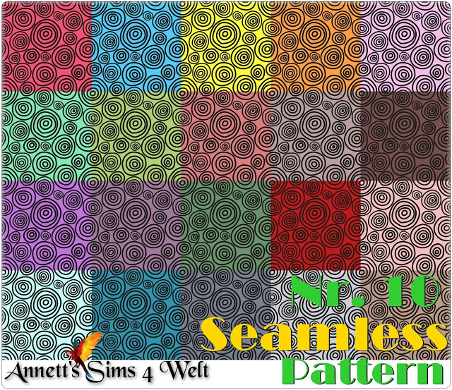 Seamless Patterns 7 – 11 by Annett’s Sims 4 Welt