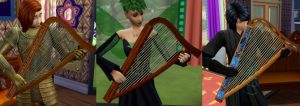 Handheld Playable Harp (Guitar Clone) by Esmeralda by Mod The Sims