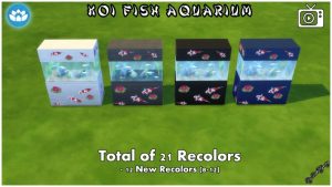Koi Fish Aquarium by Bakie by Mod The Sims