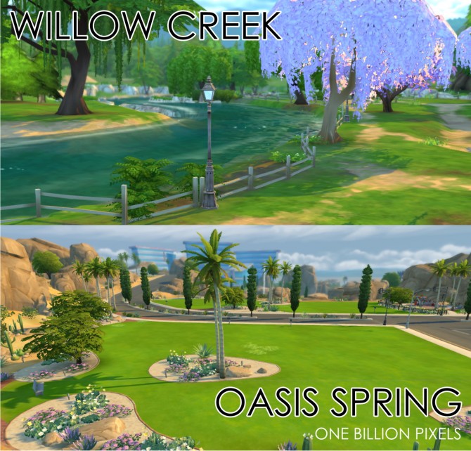 Empty Worlds Willow Creek & Oasis Springs By One Billion Pixels