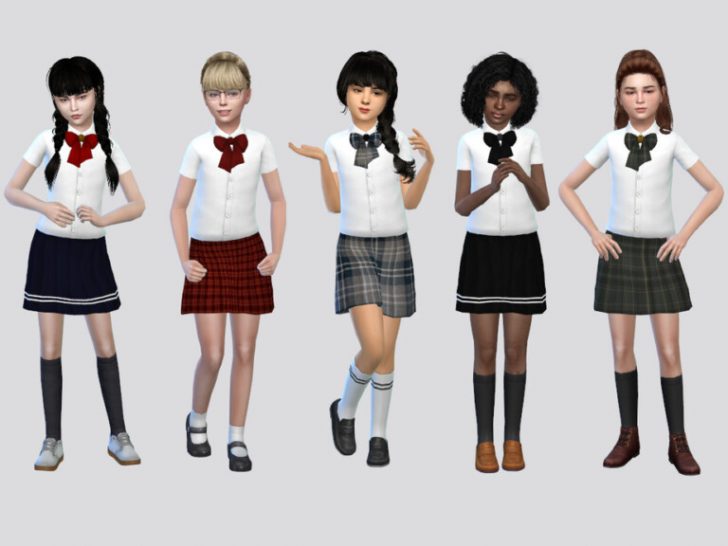 Basic Kids Uniform Girls by McLayneSims at TSR - Lana CC Finds