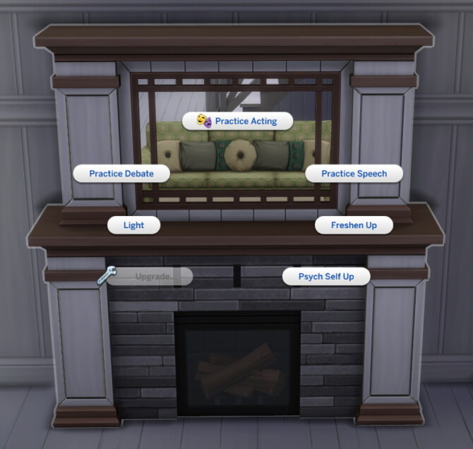 Multi-Purpose Furniture Fireplace Mirrors by Ilex at Mod The Sims 4