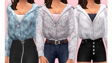 Off-Shoulder Button 07 by Black Lily TSR - Lana CC Finds