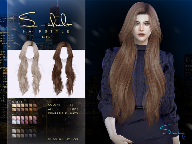 Silky Long hairstyle (Sucy) by S-Club at TSR - Lana CC Finds