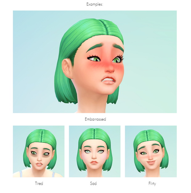 The Sims Resource  Anime blush N1