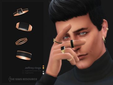 Jeffrey male rings by sugar owl at TSR - Lana CC Finds