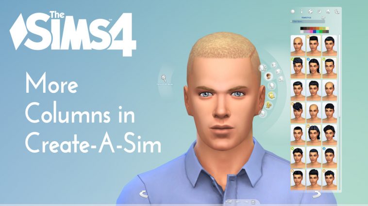 Sims 4 More Columns in CAS - The Weerbesu