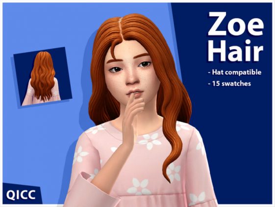 Zoe Hair by qicc at TSR - Lana CC Finds