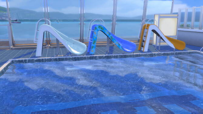 Functional Pool Slide converted from TS3 by AlexCroft at Mod The Sims 4