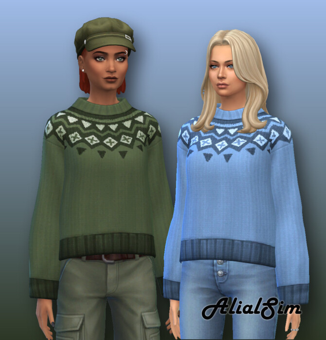 Knitted Sweater at - Lana CC