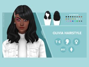 Olivia Hairstyle by simcelebrity00 at TSR - Lana CC Finds