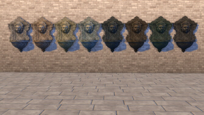 Stone Faced Wall Fountain Overhaul by xordevoreau at Mod The Sims 4