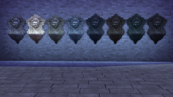 Stone Faced Wall Fountain Overhaul by xordevoreau at Mod The Sims 4