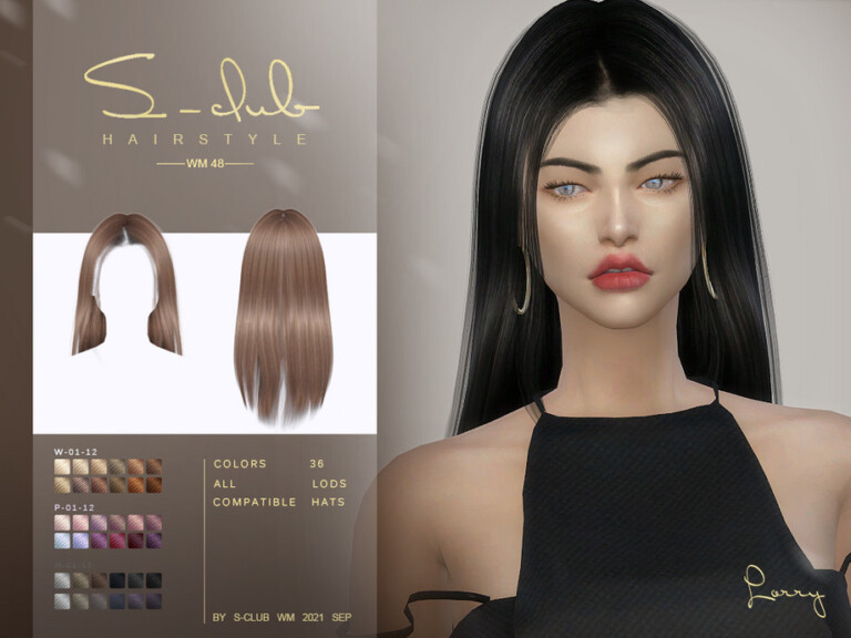 Mi Long Straight Hair (Lorry) by S-Club at TSR - Lana CC Finds