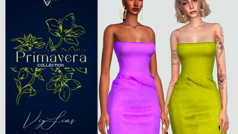 Primavera Collection Dress Viii By Viy Sims At Tsr Lana Cc Finds