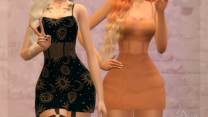 Spring Mini Dress By Dissia At Tsr Lana Cc Finds