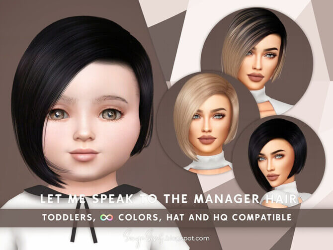 Let Me Speak to The Manager Hair TODDLERS by SonyaSimsCC