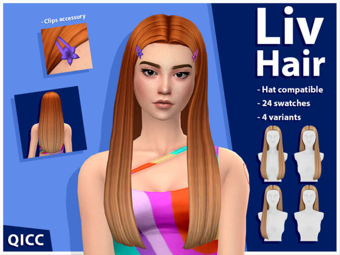 Liv Hair Set by qicc at TSR - Lana CC Finds