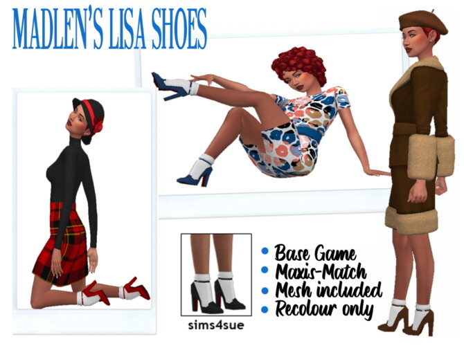MADLEN'S LISA SHOES at Sims4Sue - Lana CC Finds