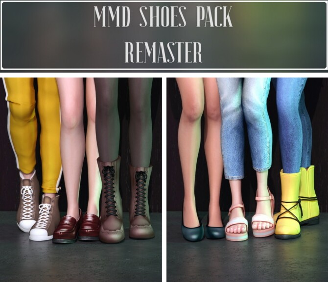 MMD Conversion Shoes Pack Remaster at Astya96 - Lana CC Finds