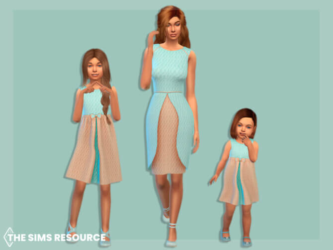 Quilted two-tone dress Toddler by MysteriousOo at TSR